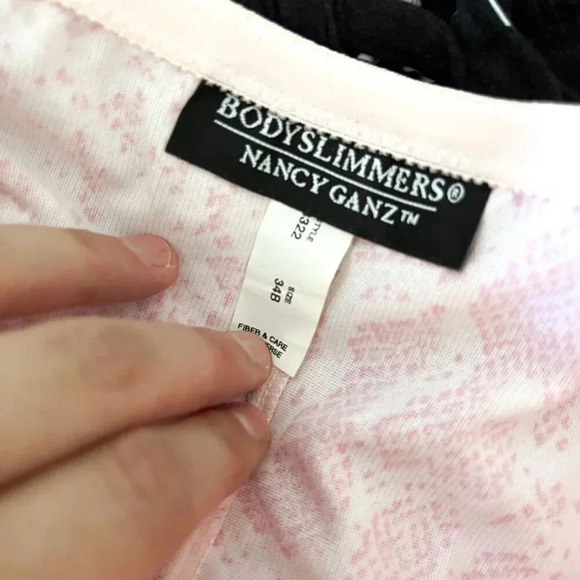 Nancy Ganz 34B Pink Snakeprint Body Slimmer Shapewear Vintage 90s Slimming - Picture 5 of 5